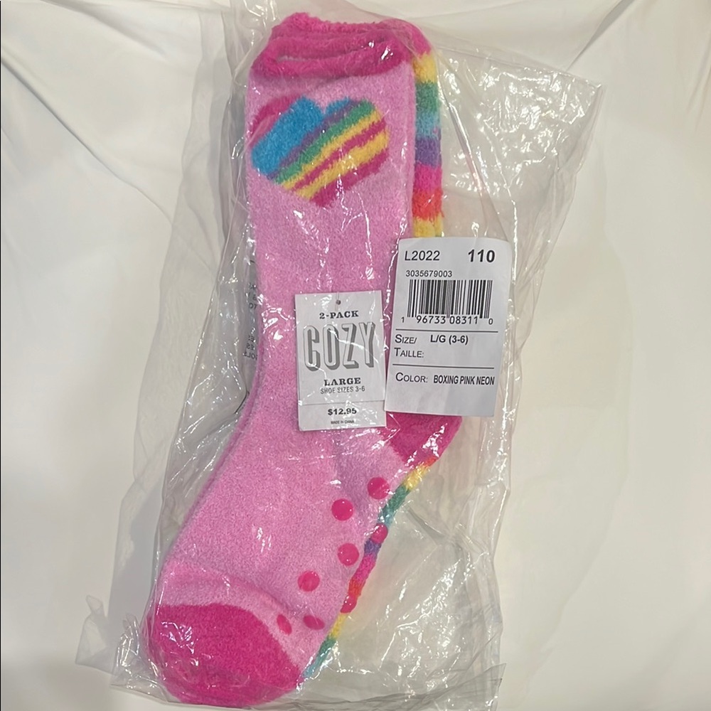 3 for $10 🐥Pink Cozy Heart Socks 2 pk set